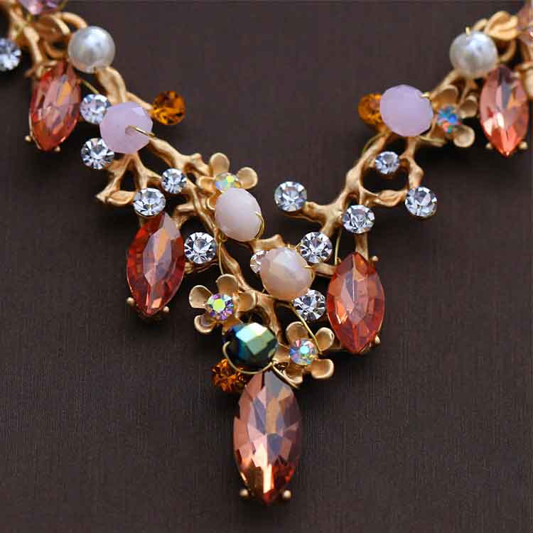 Conjunto de collar con diamantes de imitación - Imagen 3