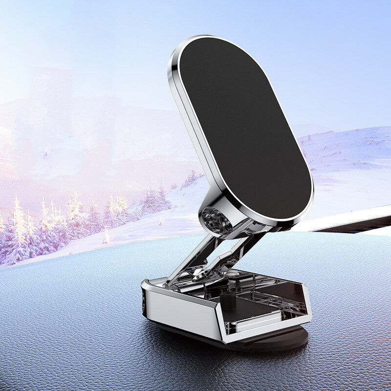 Soporte pequeño para teléfono, magnético y plegable para automóvil