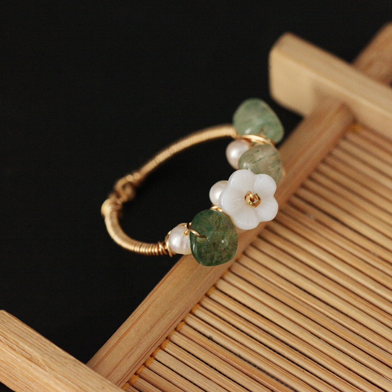 Anillo de flor de punto de piedra - Imagen 7