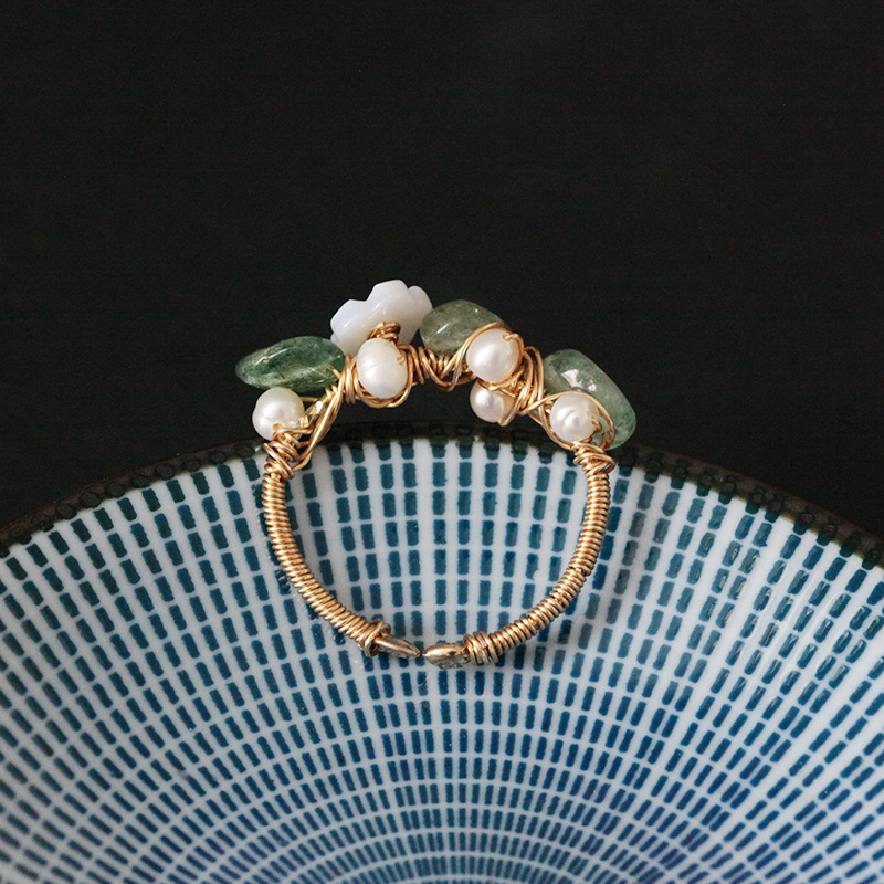 Anillo de flor de punto de piedra - Imagen 6
