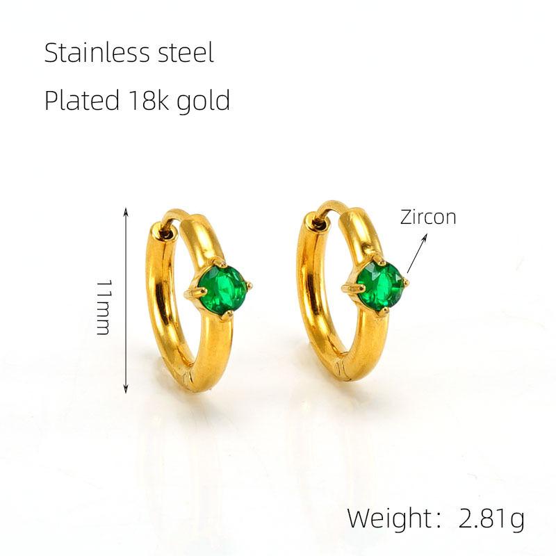 Pendientes de clip para mujer en acero inoxidable chapados - Imagen 6