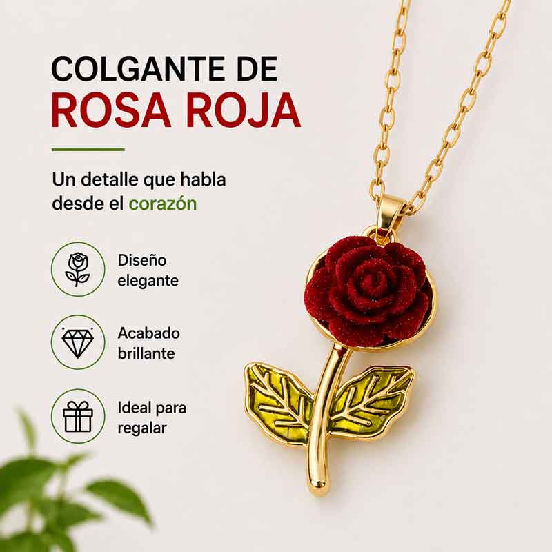Colgante de Rosa Roja