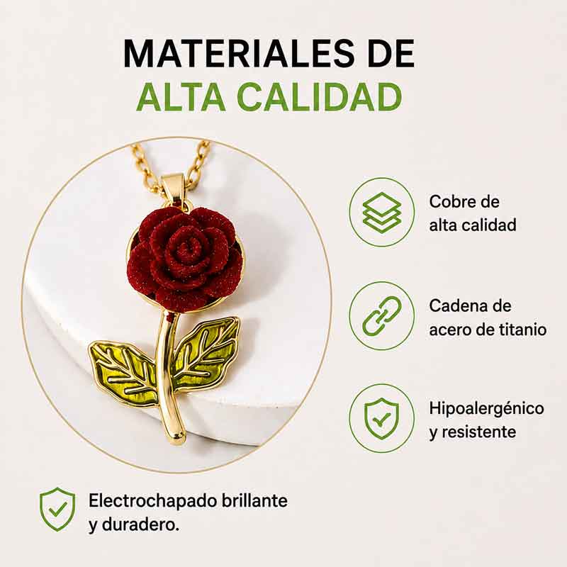 Colgante de Rosa Roja