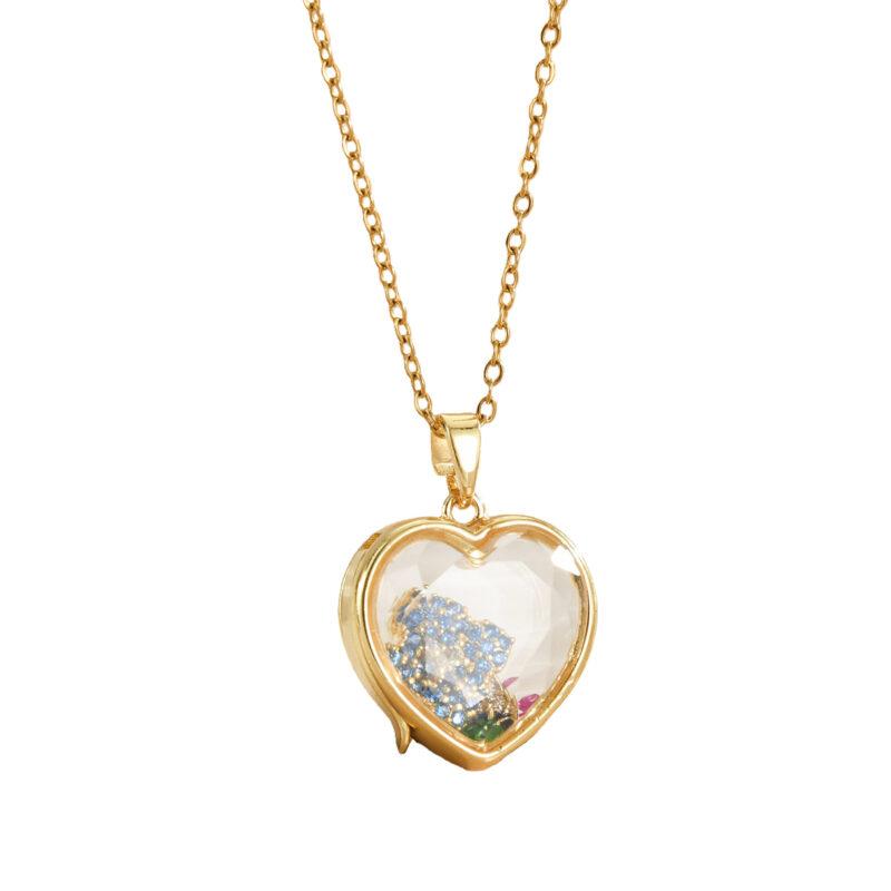 Colgante en forma de corazón – elegancia, color y romanticismo