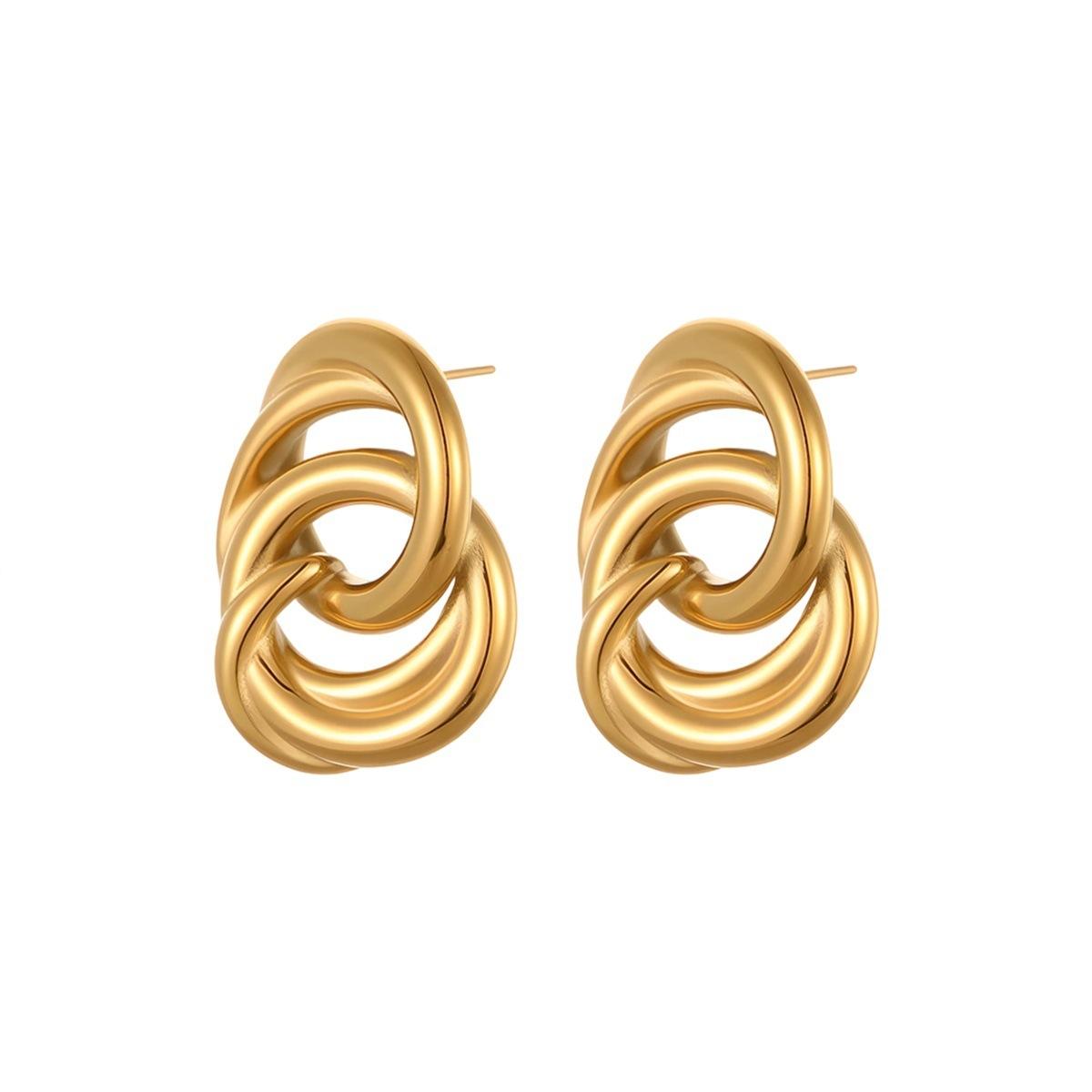 Pendientes de botón de oro NMSE-J713-1 - Imagen 4