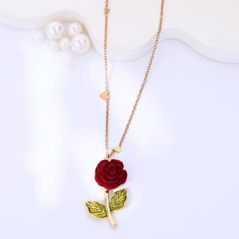 Colgante de Rosa Roja