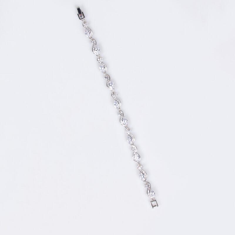 Pulsera fina de circonitas para mujer